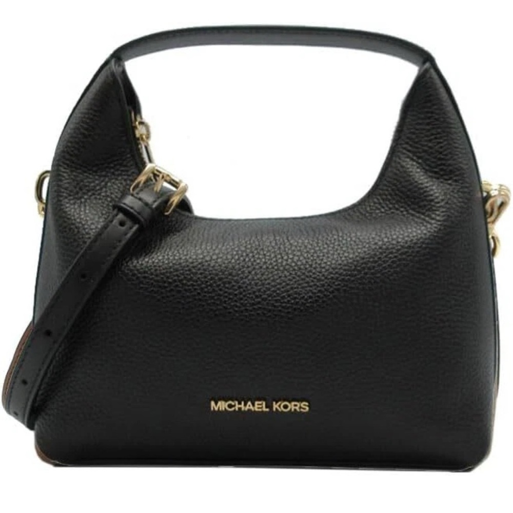 Michael Kors Black Pebbled Leather Hobo Bag